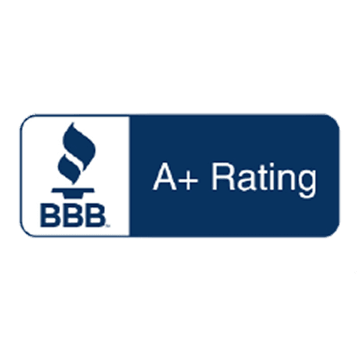 The logo for a Better Business Bureau (BBB) A+ Business.